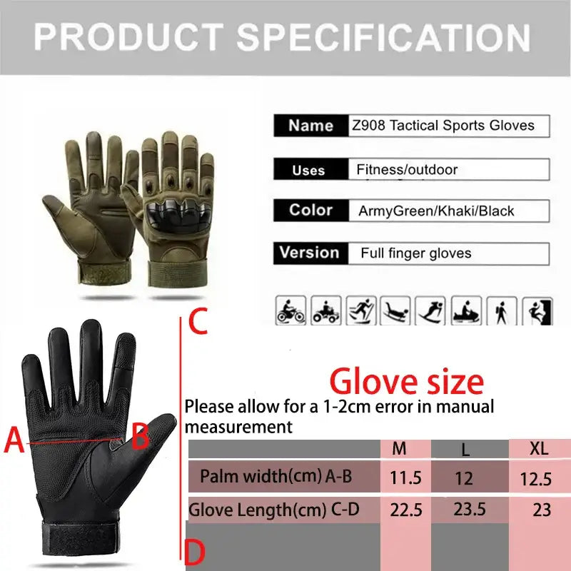 Outdoor Hunting Camping Protective GlovesTactical Fighting BoxingGloves Mountaineering Gloves Wilderness Survival Equipment - Seeds-or-Survival