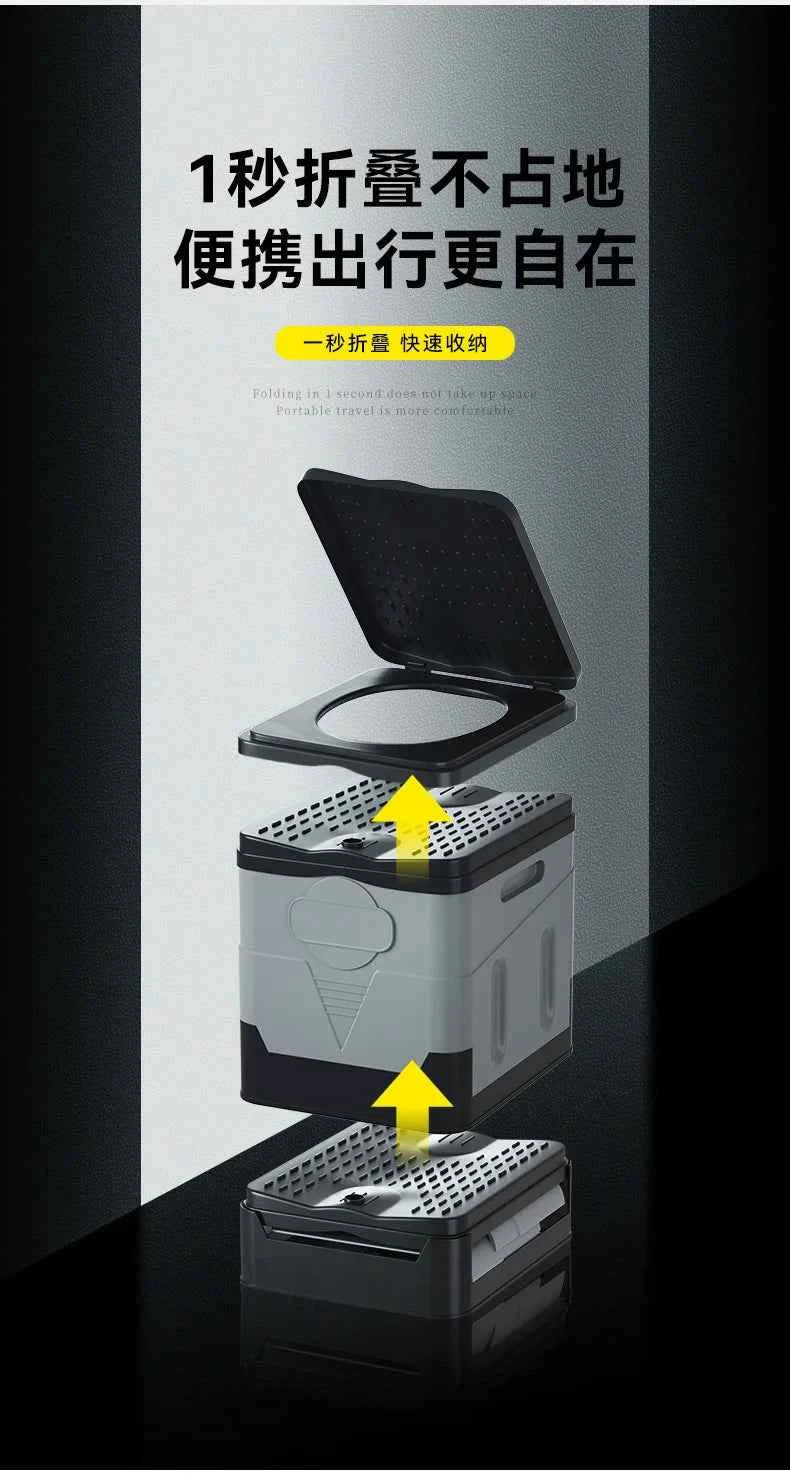 Portable Camping Foldable Toilet Collapsible Portable Potty for Camping Road Trips Emergency Car Use