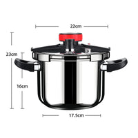 5L/6L 304 Stainless Steel Pressure Cooker Cookware Quickly Safety Cooking Kitchen Cooking Pot for Family Home Camping Outdoor