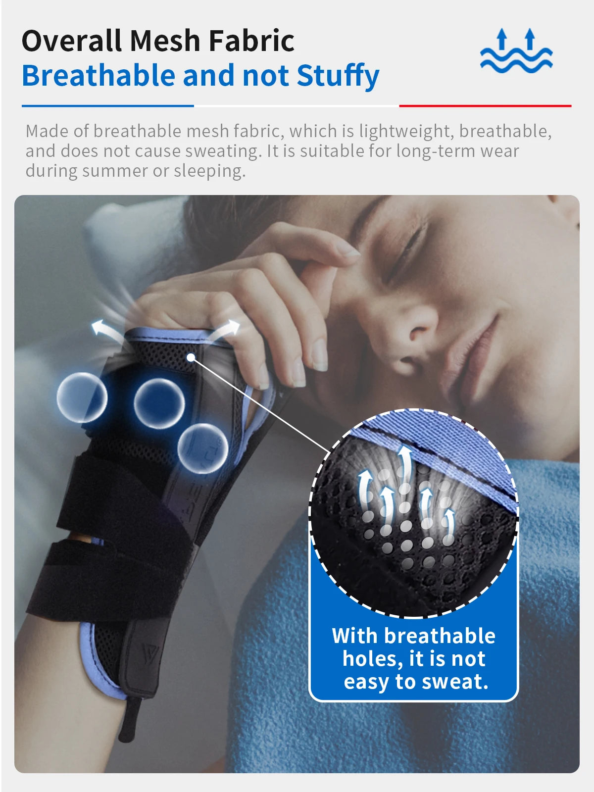 VELPEAU Wrist Brace for Arthritis Pain and Sprain Stable and Breathable Wrist Splint with Thumb Support for Men and Women