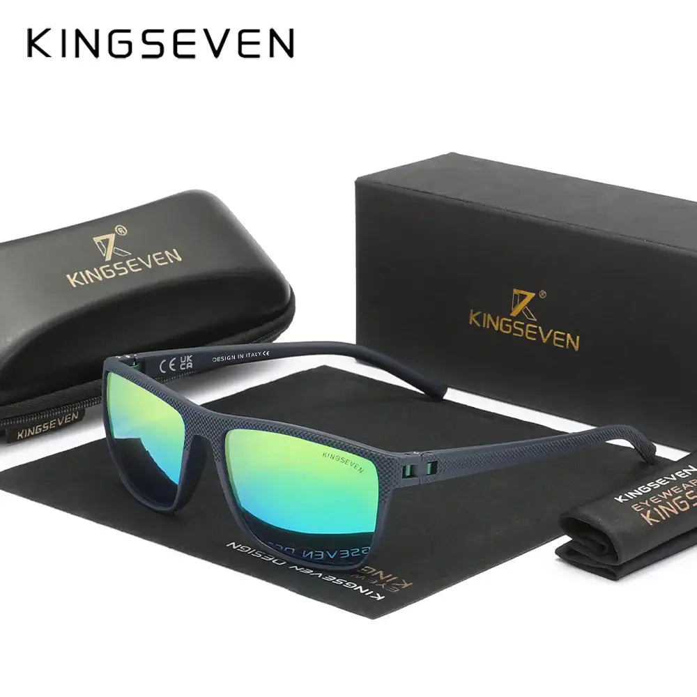 KINGSEVEN Mirror Lens Sunglasses Men Women Driving UV400 Polariz Glasses Matte Frame Male Female Fishing Causal Outdoor Eyewear - Seeds-or-Survival