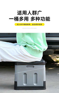 Portable Camping Foldable Toilet Collapsible Portable Potty for Camping Road Trips Emergency Car Use
