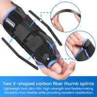 VELPEAU Wrist Brace for Arthritis Pain and Sprain Stable and Breathable Wrist Splint with Thumb Support for Men and Women