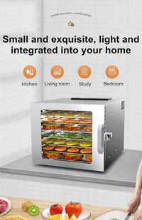 8L Food Dehydrator Portable Household And Commercial Air Dryer Food Machine for Dried Fruit Vegetables Meat Snacks for Pets