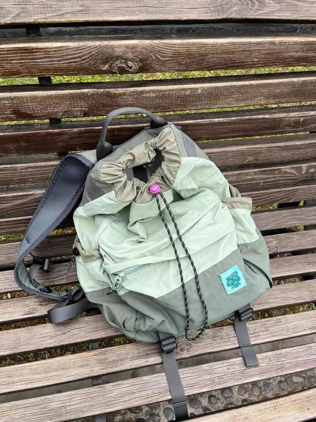 Miyagawa 2024 Versatile Lightweight Backpack with Drawstring for Outdoor Mountaineering, Large Capacity Travel Bags