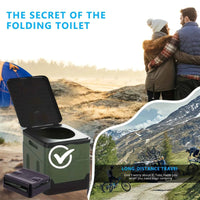 Portable Camping Foldable Toilet Collapsible Portable Potty for Camping Road Trips Emergency Car Use