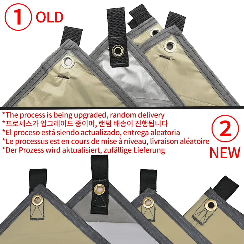 4x4m 4x3m 3x3m Awning Waterproof Tarp Tent Shade Ultralight Garden Canopy Sunshade Outdoor Camping Tourist Beach Sun Shelter