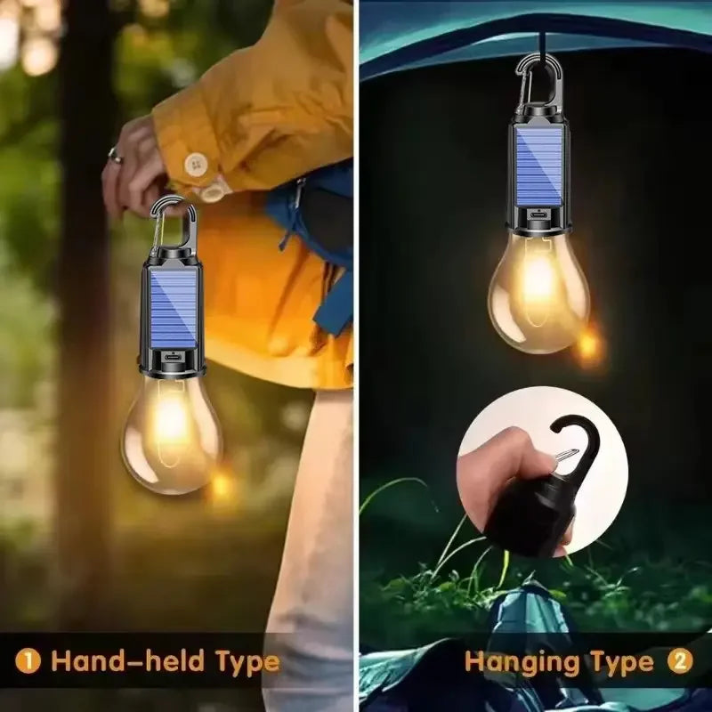 Solar Charging Decorative Light USB Charging Camping Portable Light Home Hanging Hands-free Suitable for Emergency Lighting examples.
