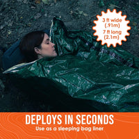Emergency survival Sleeping bag Warm Bivy - Used as emergency Bivy bag, survival sleeping bag, Mylar emergency blanket