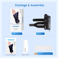 VELPEAU Wrist Brace for Arthritis Pain and Sprain Stable and Breathable Wrist Splint with Thumb Support for Men and Women