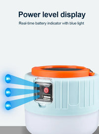 Waterproof Solar LED Camping Light Rechargeable Tent Lamp Portable Lanterns Outdoor Emergency Lights Market Energy Saving Bulb