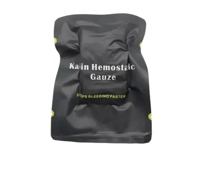 Kaolin Hemostatic Compressed Gauze Emergency Outdoor Binding Fixed Bandage First Aid Kit Bleeding Trauma Wound Dressing - Seeds-or-Survival