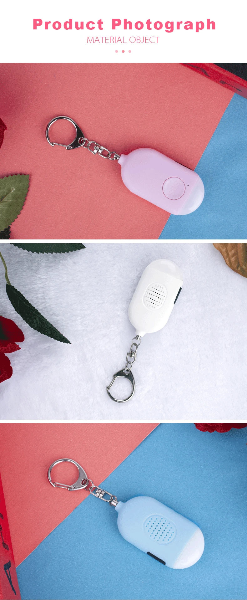 Kids Elderly Women Emergency SOS Personal Alarm Self Defense Keychain- Panic Button Or Pull Pin Alert Device 130 DB Loud Safety