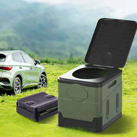 Portable Camping Foldable Toilet Collapsible Portable Potty for Camping Road Trips Emergency Car Use