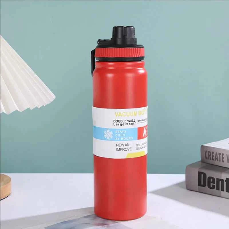 Hydration Flask with  Lid - Stainless Steel, Double Walled & Vacuum Insulated Water Bottle - Camping & Hiking - Leak Proof & BPA