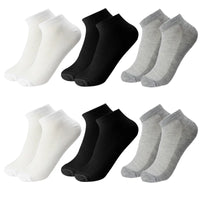 6 Pairs Breathable Men's Socks Short Ankle Elastic Solid Color Mesh High Quality Business Unisex Sokken Plus Size EU38-47
