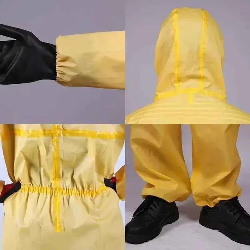 Hazardous Chemicals Liquid Proof Sulfuric Acid And Alkali Resistant Work Suit Coverall.
