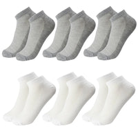 6 Pairs Breathable Men's Socks Short Ankle Elastic Solid Color Mesh High Quality Business Unisex Sokken Plus Size EU38-47
