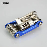 11-in-1 Bike Tool Mini Multitool Kit - Lightweight Stainless Steel Tool Wrench, Screwdriver, Chain, Hexagon Wheel Spoke