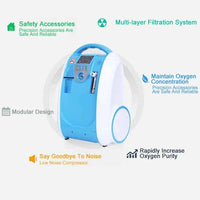 24hours Continuous 5L Portable Oxygen Generator & Concentrator Indoor/Outdoor Oxygen Chamber