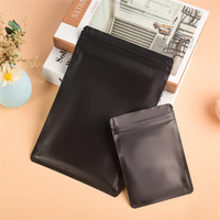 100PCS Matte Black Aluminum Foil Ziplock Packaging Bag DIY Matcha Snack Coffee Sugar Beaf Biscuit Candy Tea Gift Storage Pouches