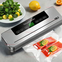 Electric Vacuum Sealer Built-In Cutter Knife Dry/Wet Food Sealed Packaging Kitchen Food Preservation Vacuum Packaging Machine