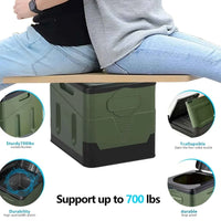 Portable Camping Foldable Toilet Collapsible Portable Potty for Camping Road Trips Emergency Car Use