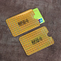 10pcs Anti-Scan Card Sleeve Credit NFC RFID Card Protector Anti-magnetic Aluminum Foil Portable Bank Card Holder