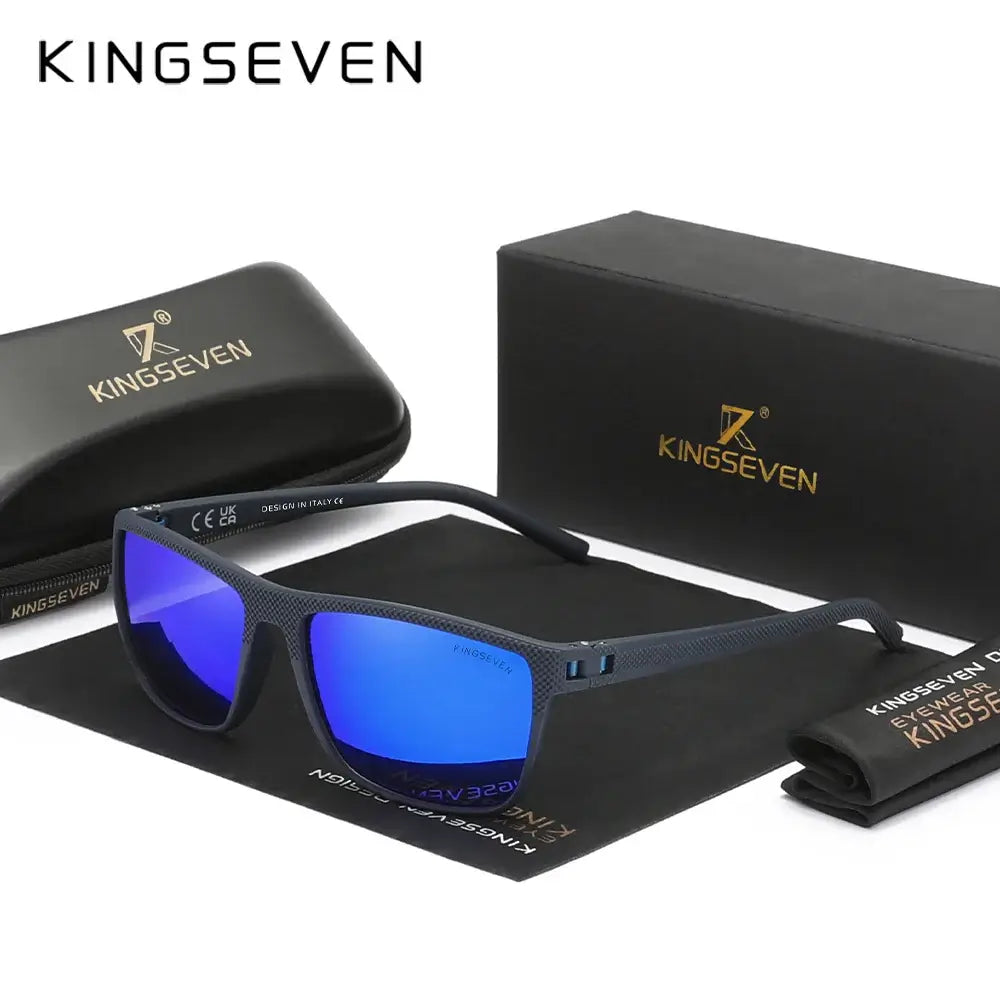 KINGSEVEN Mirror Lens Sunglasses Men Women Driving UV400 Polariz Glasses Matte Frame Male Female Fishing Causal Outdoor Eyewear - Seeds-or-Survival