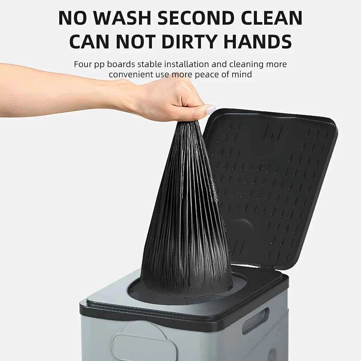 Portable Camping Foldable Toilet Collapsible Portable Potty for Camping Road Trips Emergency Car Use