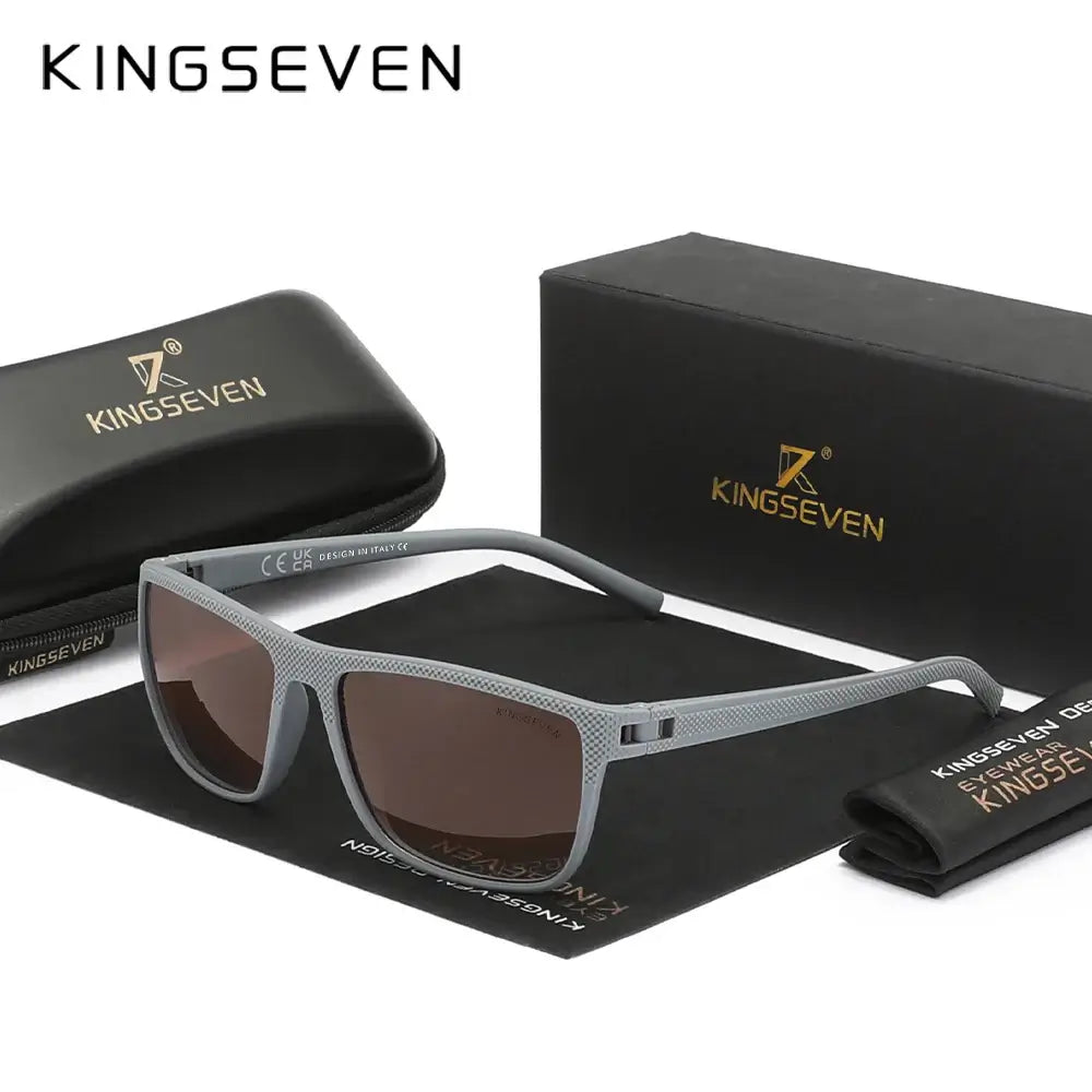 KINGSEVEN Mirror Lens Sunglasses Men Women Driving UV400 Polariz Glasses Matte Frame Male Female Fishing Causal Outdoor Eyewear - Seeds-or-Survival
