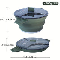 [Camping Collapsible Cook Pot] Collapsible Camping Cook Pot, Portable Cookware for Outdoor Hiking - Seeds-or-Survival