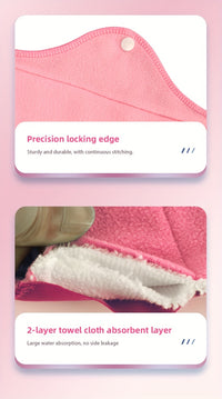 6pcs Reusable Sanitary Napkins Set - Ultra-Absorbent, Leak-Proof, and Misplacement-Proof Feminine Hygiene Products with Wings for Large Flow - Includes 1pc Storage Bag and Unscented Design for Comfortable and Convenient Menst