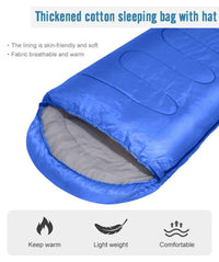Pacoone Lightweight 4-Season Camping Sleeping Bag - Warm & Cold Envelope, Drawstring Closure, Durable Nylon, Ideal for Outdoor Travel & Hiking, Camping Accessories