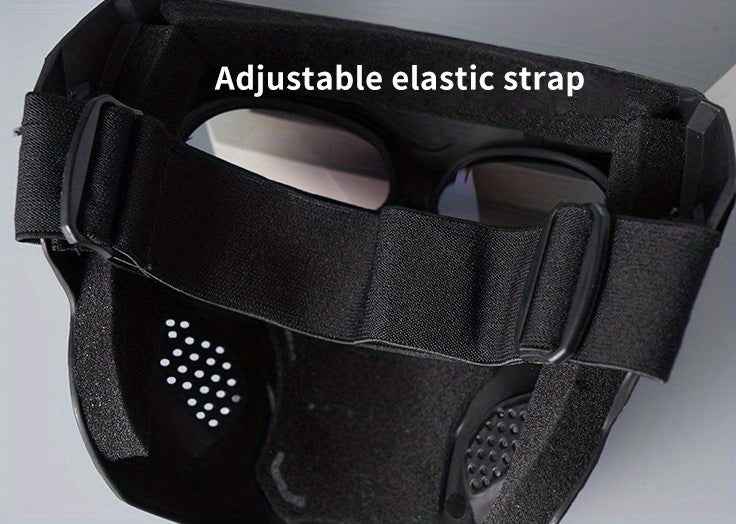 Skull Mask Full Face Protective Goggles - Windproof, Tactical Outdoor Cycling & Motorcycle Riding Eyewear With Drawstring Closure For Adults