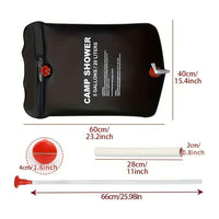 20L Portable Camping Shower Bag With Removable Hose & On-off Switchable Shower Head, Perfect For Outdoor Camping & Traveling