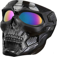 Skull Mask Full Face Protective Goggles - Windproof, Tactical Outdoor Cycling & Motorcycle Riding Eyewear With Drawstring Closure For Adults