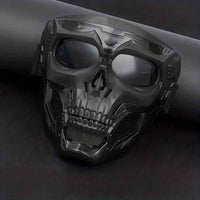 Skull Mask Full Face Protective Goggles - Windproof, Tactical Outdoor Cycling & Motorcycle Riding Eyewear With Drawstring Closure For Adults