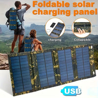 Sunant 10W Portable Folding Solar Charger Panel, 4-in-1 Compact Design, 5V High-Efficiency Durable Solar Power Bank for Camping,