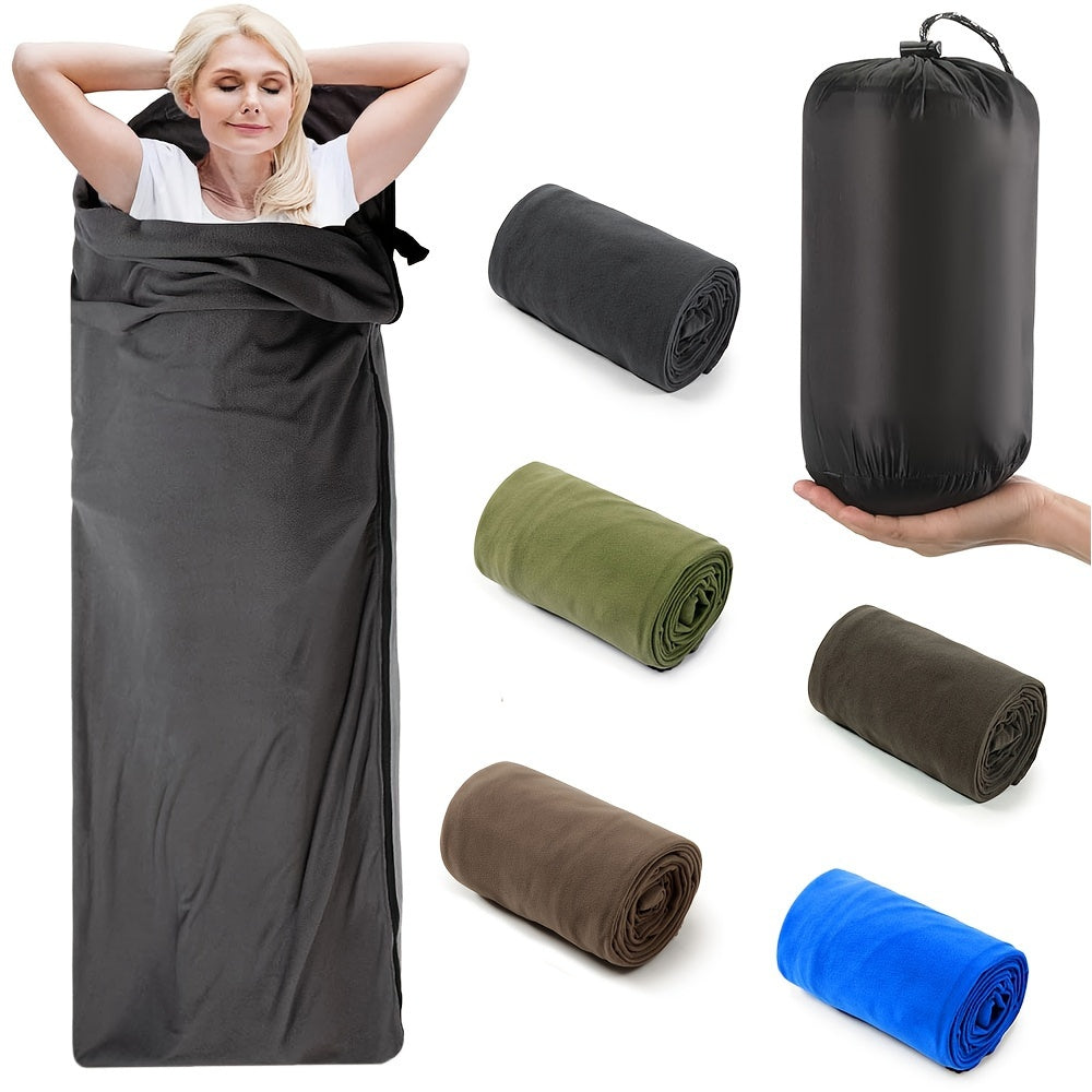 Plush Sleeping Bag, Liner Warmth Sleeping Bag, Zipper Camping Sleeping Bag Suitable For Camping, Backpacking, Travel - Seeds-or-Survival