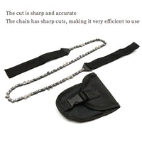 The Ultimate Pocket Chain Saw: Portable, Non-Slip Handle & Sharp Teeth Blades for Garden, Wood Cutting, Hiking & Camping!