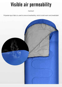 Pacoone Lightweight 4-Season Camping Sleeping Bag - Warm & Cold Envelope, Drawstring Closure, Durable Nylon, Ideal for Outdoor Travel & Hiking, Camping Accessories