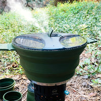 [Camping Collapsible Cook Pot] Collapsible Camping Cook Pot, Portable Cookware for Outdoor Hiking - Seeds-or-Survival