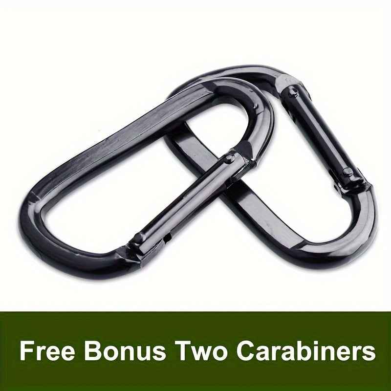 Parachute Hammock With Hammock Strap And Black Carabiner, Camping Survival Travel Outdoor Furniture