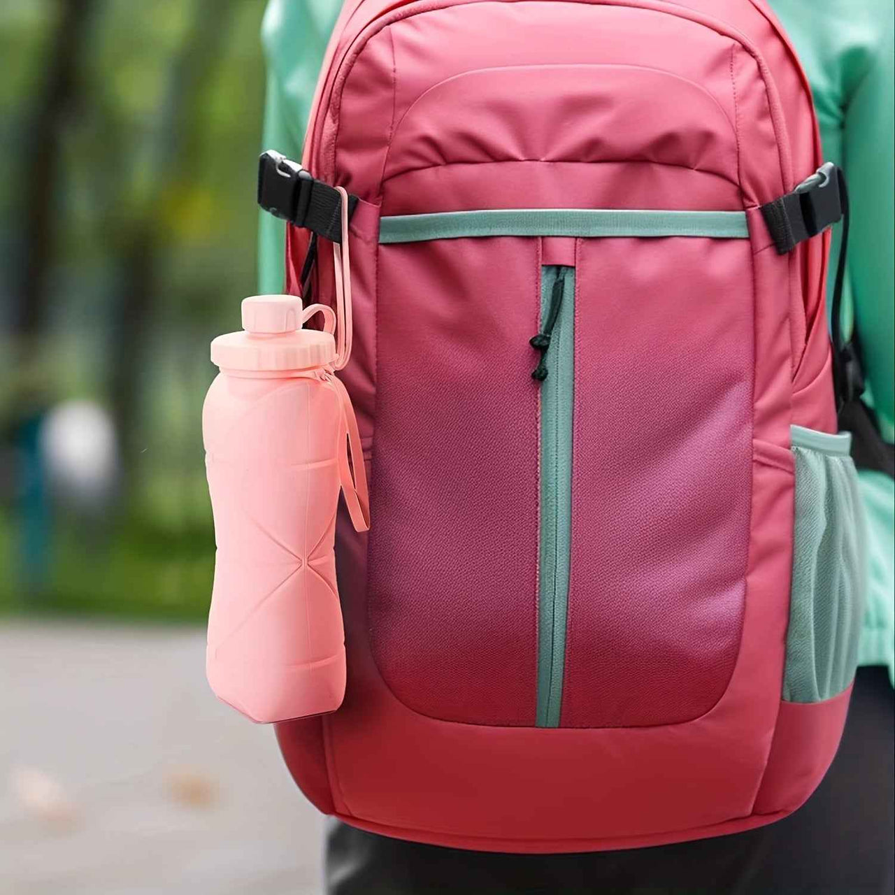 Foldable Silicone Water Bottle - Portable, Leak-Proof, Reusable For Travel, Gym, Camping, Hiking