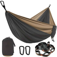 Parachute Hammock With Hammock Strap And Black Carabiner, Camping Survival Travel Outdoor Furniture