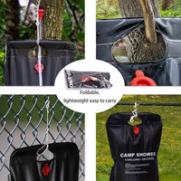20L Portable Camping Shower Bag With Removable Hose & On-off Switchable Shower Head, Perfect For Outdoor Camping & Traveling
