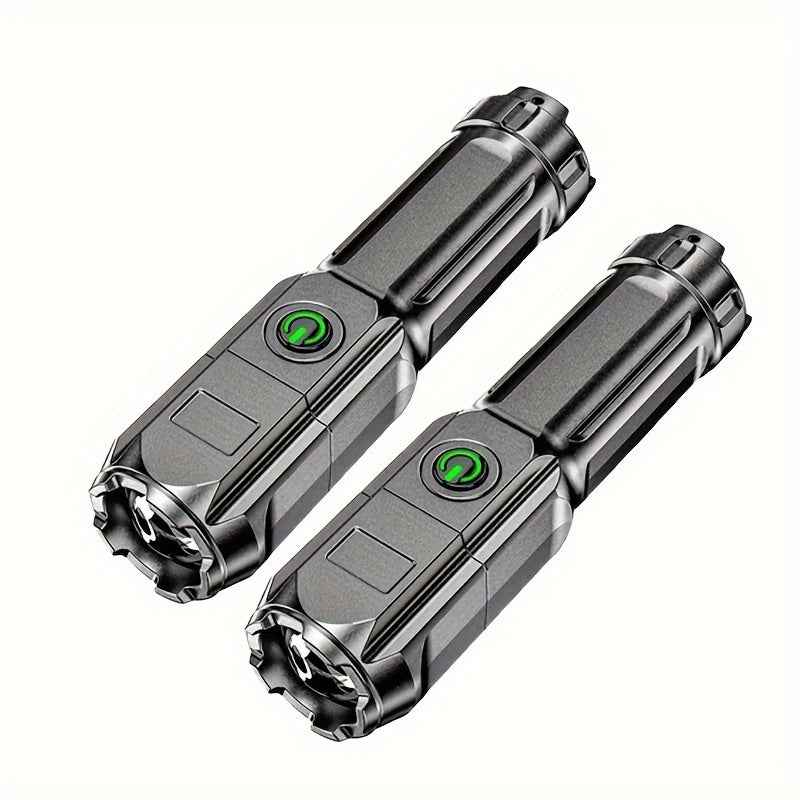 1pc Portable Zoom Flashlight - Powerful Outdoor Lighting for Household and Camping Use
