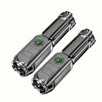 1pc Portable Zoom Flashlight - Powerful Outdoor Lighting for Household and Camping Use