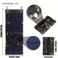 Sunant 10W Portable Folding Solar Charger Panel, 4-in-1 Compact Design, 5V High-Efficiency Durable Solar Power Bank for Camping,